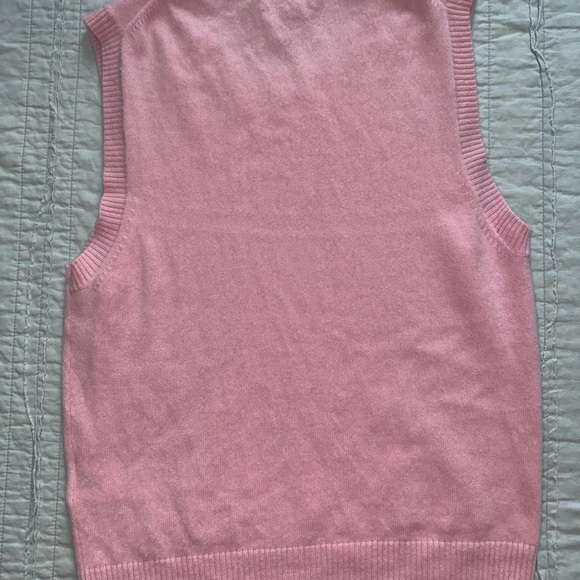 J.CREW 100% CASHMERE PINK SWEATER TANK SIZE MEDIUM - Picture 2 of 6
